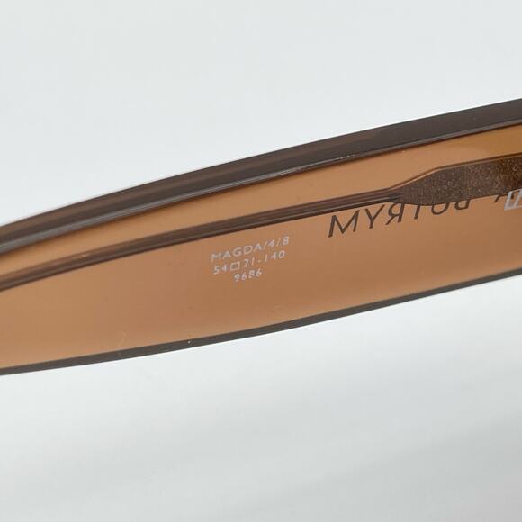 Magda Butrym | Cat Eye Sunglasses in Brown Silver & Brown *AS IS* main image 9